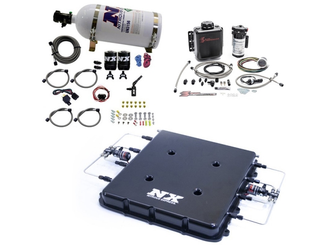 NITROUS EXPRESS LT4 Nitrous Kit & Water Methanol & Billet LT4 Supercharger Lid w/ 10 Pound Bottle - Click Image to Close