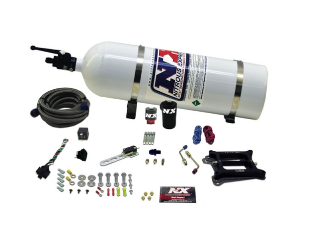 Nitrous Express 4150 Gasoline RNC Conventional Nitrous Plate System, 15 Pound Bottle - Click Image to Close