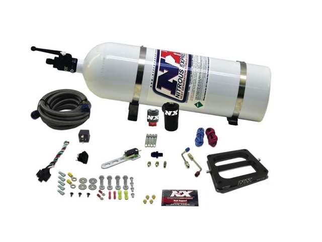 Nitrous Express Dominator Gasoline RNC Conventional Nitrous Plate System, 15 Pound Bottle - Click Image to Close