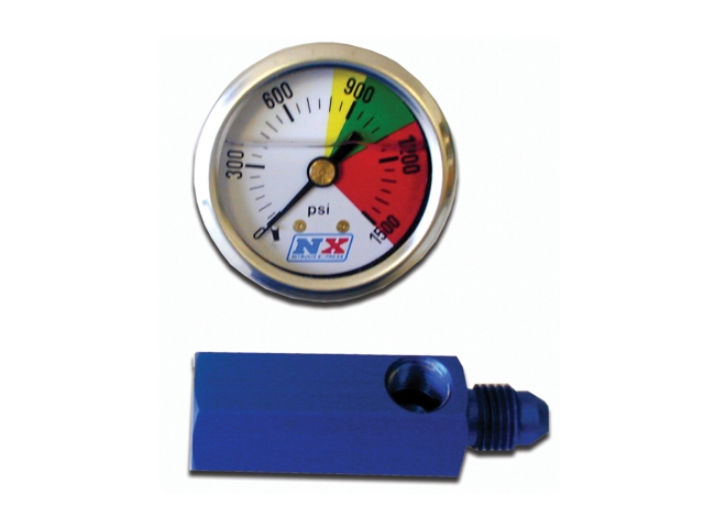 Nitrous Express Flo-Thru Pressure Gauge w/ D-4 (0-1500 PSI) - Click Image to Close