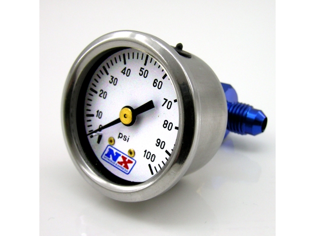 Nitrous Express Fuel Pressure Gauge, 1-5/8" (0-100 PSI w/ Manifold)
