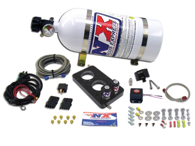 NITROUS EXPRESS FORD 4.6L 3V Nitrous Plate Kit w/ 10 Pound Bottle - Click Image to Close