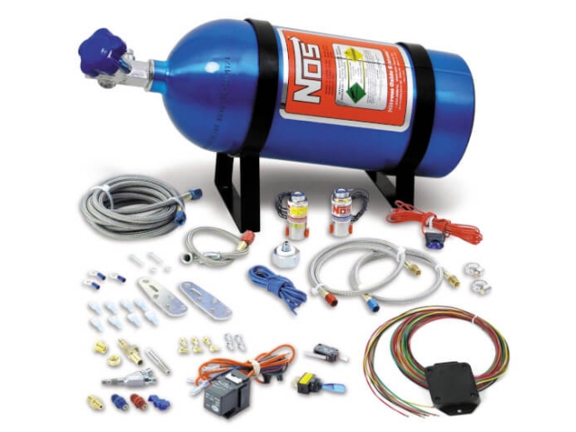 NOS Universal Drive-By-Wire Wet Nitrous Kit w/ 10 Pound Bottle (4 & 6 Cylinder) - Click Image to Close