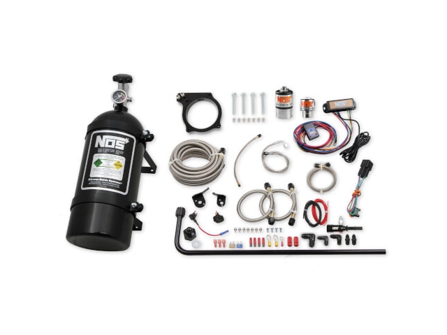 NOS 94mm Plate Wet Nitrous System w/ 10 Pound Bottle, Black (2015-2020 Challenger & Charger SRT Hellcat & 2018-2020 Grand Cherokee Trackhawk) - Click Image to Close
