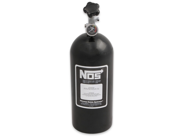NOS Nitrous Bottle w/ Super Hi-Flo Valve, Black, 10 Pound