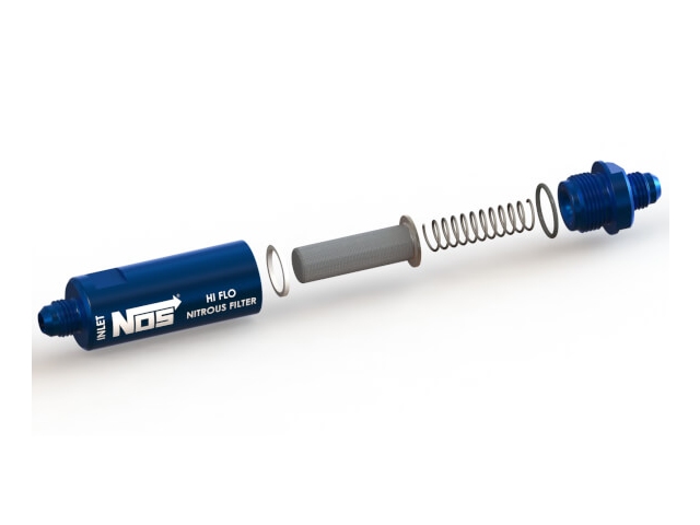 NOS HI FLO NITROUS FILTER, Blue, -6AN