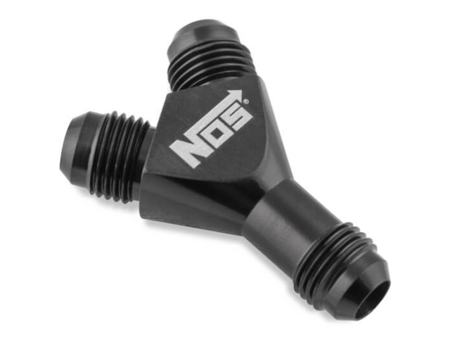 NOS -6AN Forged Y-Block Adapter, Black - Click Image to Close