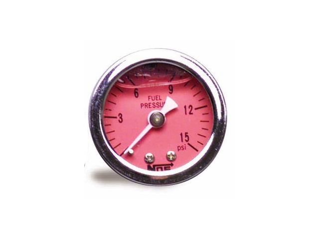 NOS Fuel Pressure Gauge, 1-1/2" (0-15 PSI) - Click Image to Close