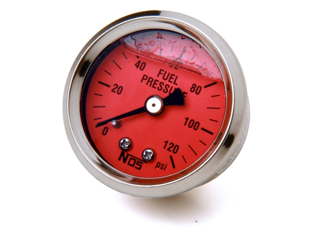 NOS Fuel Pressure Gauge, 1-1/2" (0-120 PSI) - Click Image to Close