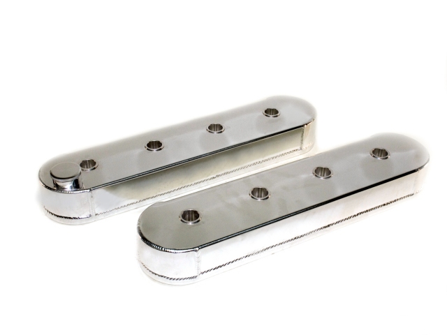 PRW Aluminum Fabricated Valve Covers, Polished (GM LS) - Click Image to Close