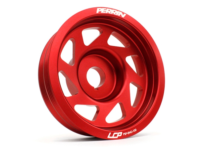 PERRIN Lightweight Crank Pulley, Red (SUBARU EJ) - Click Image to Close