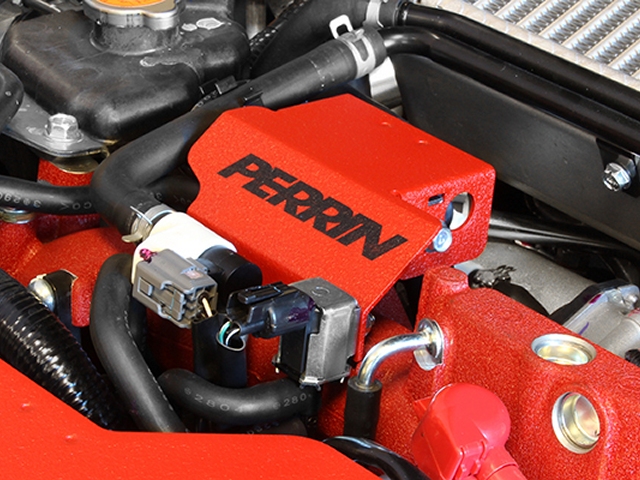 PERRIN Boost Control Solenoid Cover, Red (2008-2017 Impreza WRX STi)