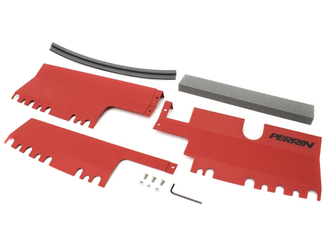 PERRIN Radiator Shroud, Red (2015-2017 Impreza WRX & WRX STi) - Click Image to Close