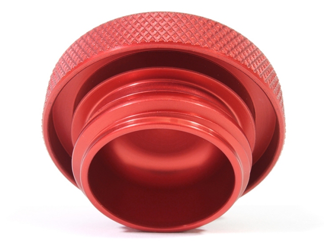 PERRIN Oil Fill Cap Round Style, Red - Click Image to Close