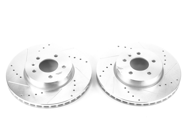 POWERSTOP EVOLUTION DRILLED, SLOTTED & ZINC PLATED ROTORS (2020-2022 Cadillac CT4-V) - Click Image to Close