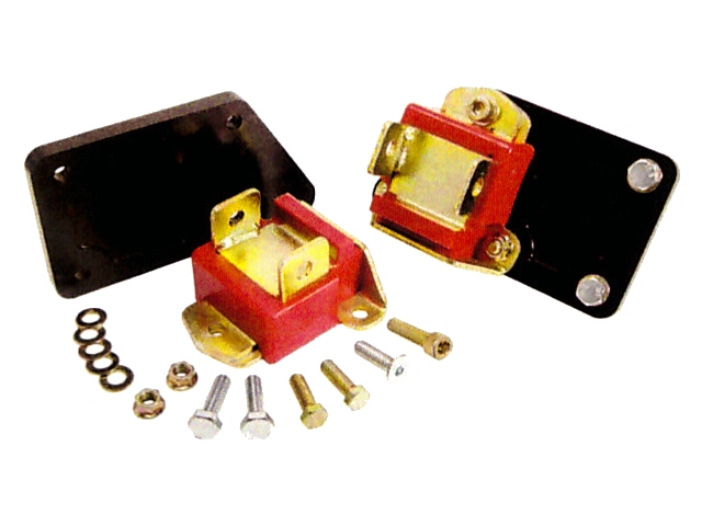 PROTHANE Motor Mounts Adapter Kit, Red [TYPE B] (GM LS1) - Click Image to Close
