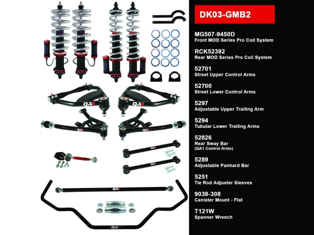 QA1 FULL SUSPENSION KIT [DRAG RACING LEVEL 3 | WITH SHOCKS] (1965-1968 GM B-Body) - Click Image to Close