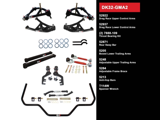 QA1 FULL SUSPENSION KIT [DRAG RACING LEVEL 2 | WITHOUT SHOCKS] (1968-1972 GM A-Body) - Click Image to Close