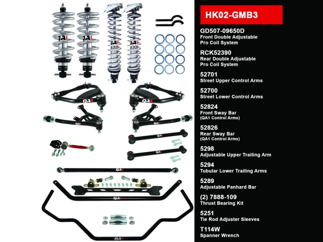 QA1 FULL SUSPENSION KIT [HANDLING KIT LEVEL 2 | WITH SHOCKS] (1969-1970 GM B-Body)