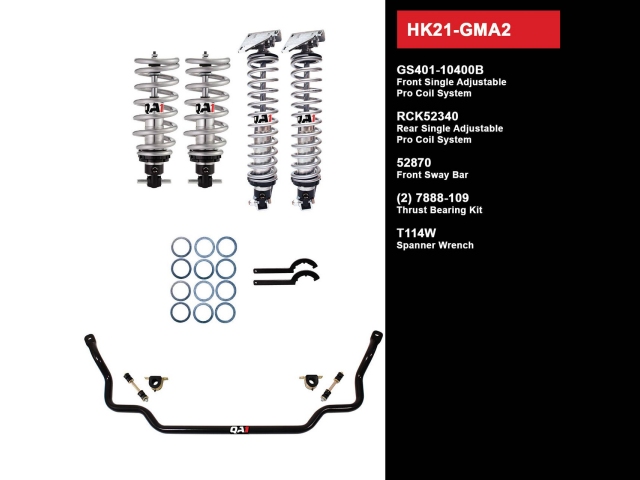 QA1 FULL SUSPENSION KIT [HANDLING LEVEL 1 | WITH SHOCKS] (1968-1972 GM A-Body) - Click Image to Close