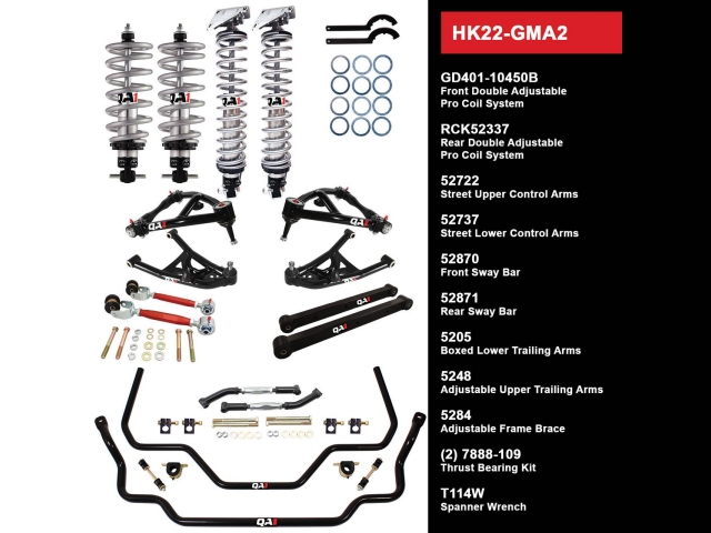 QA1 FULL SUSPENSION KIT [HANDLING LEVEL 2 | WITH SHOCKS] (1968-1972 GM A-Body)