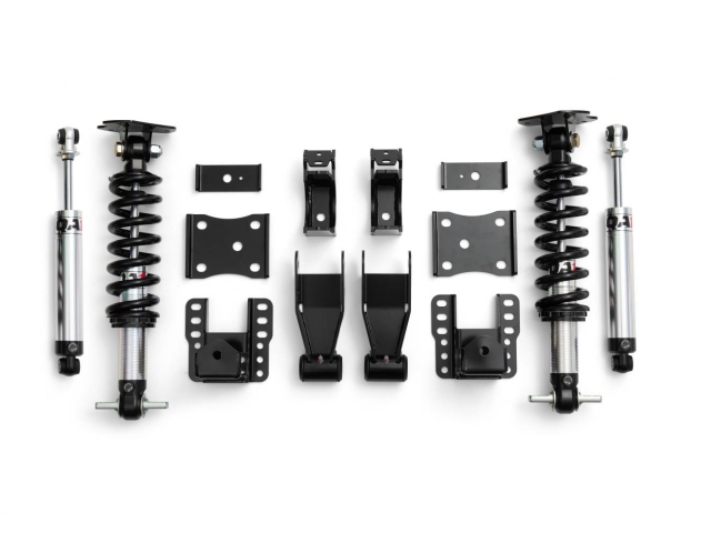 QA1 FULL-VEHICLE LOWERING KIT [Drive Type 2WD | Valving Single | 4" to 6" Rear Drop w/o Spindles] (2007-2018 Chevrolet Silverado & GMC Sierra 1500) - Click Image to Close