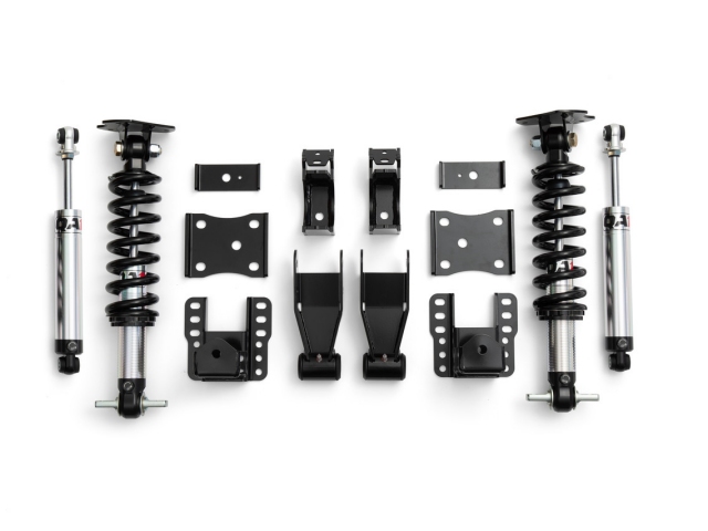 QA1 FULL-VEHICLE LOWERING KIT [Drive Type 4WD | Valving Single | 4" to 6" Rear Drop w/o Spindles] (2007-2018 Chevrolet Silverado & GMC Sierra 1500)