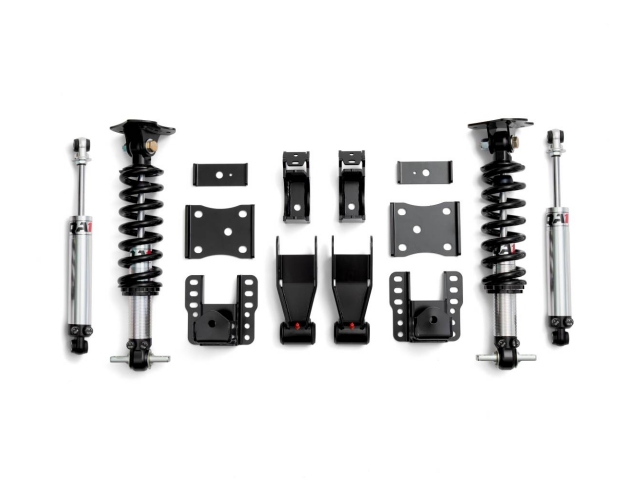 QA1 FULL-VEHICLE LOWERING KIT [Drive Type 2WD | Valving Double | 4" to 6" Rear Drop w/o Spindles] (2007-2018 Chevrolet Silverado & GMC Sierra 1500)