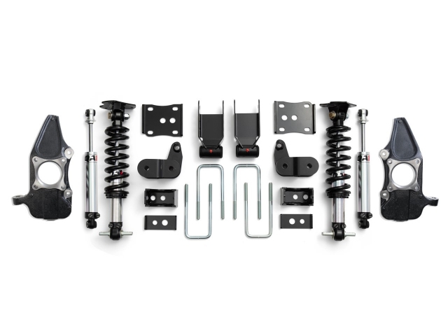 QA1 FULL-VEHICLE LOWERING KIT [Drive Type 4WD | Valving Double | w/ Drop Spindles] (2015-2020 Ford F-150)