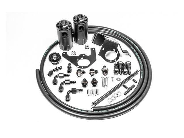 radium ENGINEERING Dual Catch Can Kit, Fluid Lock (2009-2015 Cadillac CTS-V)