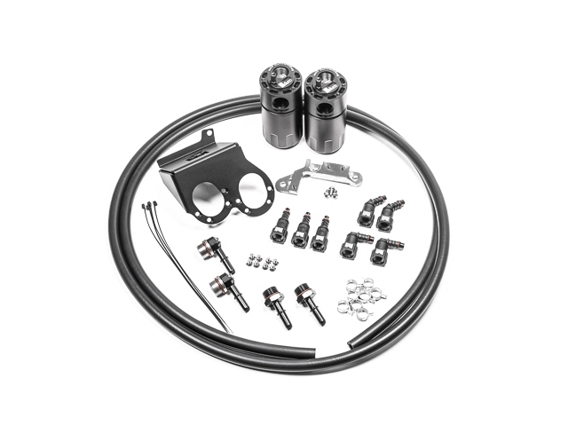 radium ENGINEERING Dual Catch Can Kit, CCV, Fluid Lock (2014-2019 Chevrolet Corvette 6.2L LT1)