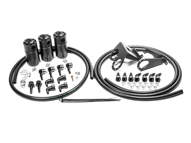 radium ENGINEERING Triple Catch Can Kit, Fluid Lock (2014-2019 Chevrolet Corvette 6.2L LT1)