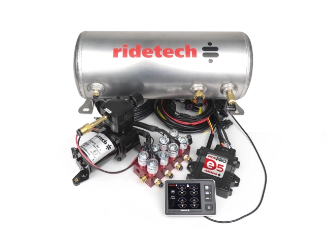 ridetech RIDEPRO e5 Air Ride Suspension Control System | 3 Gallon Single Compressor-1/4" Valves