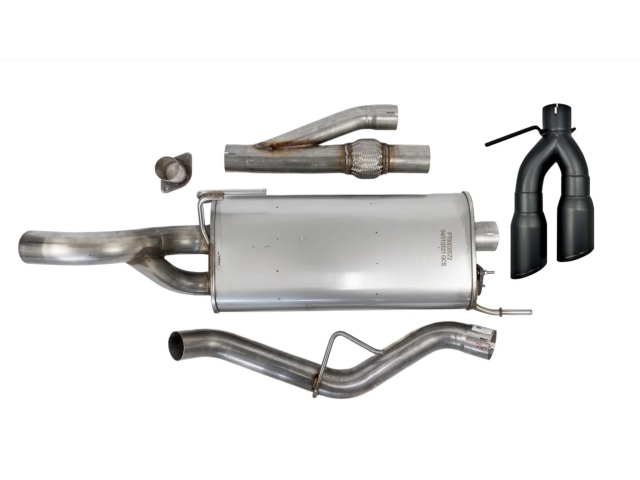 ROUSH Side-Exit ACTIVE-READY Cat-Back Exhaust w/ Black Tips (2021-2024 Ford F-150 5.0L COYOTE)