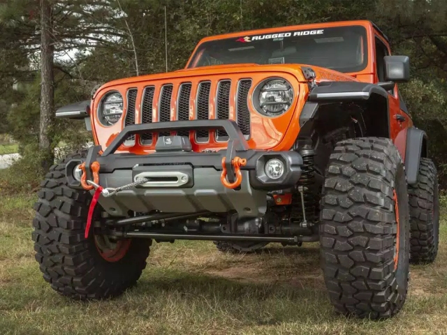 RUGGED OFF ROAD VENATOR Stubby Front Bumper w/ Over-Rider Bar (2018-2022 Wrangler JL & JLU & GLadiator JT)