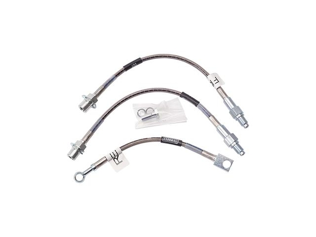 Russell Stainless Steel Brake Hoses, Front Disc & Rear Drum (1979-1986 Mustang) - Click Image to Close