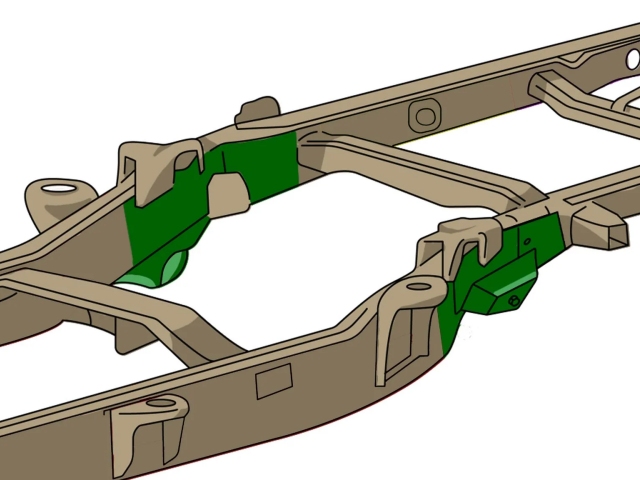 RUST BUSTER Center Rear Frame Repair Kit, LEFT (2004-2008 Ford F-150)