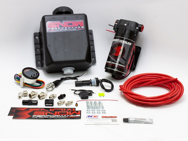 SNOW PERFORMANCE Stage 3.5 Boost Cooler Direct Injected VC-100 Progressive Water-Methanol Injection Kit (Red High Temp Nylon, Quick-Connect Fittings)