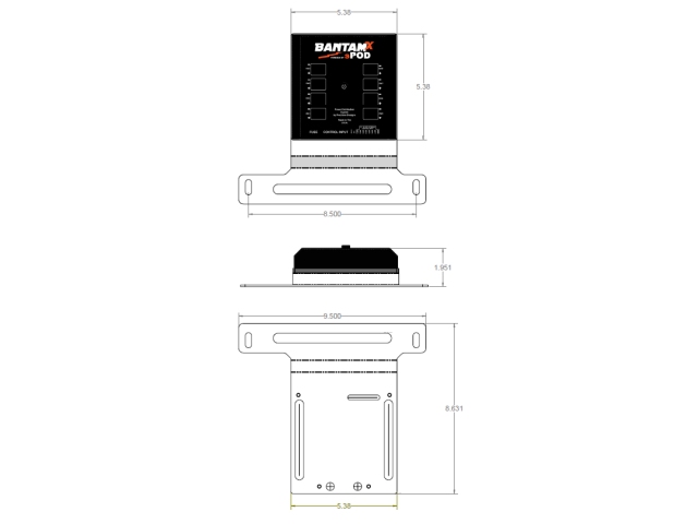 sPOD BANTAMX POWER DISTRIBUTION MODULE (2018-2025 Jeep Wrangler JL & JLU & Gladiator JT 3.6L PENTASTAR V6)