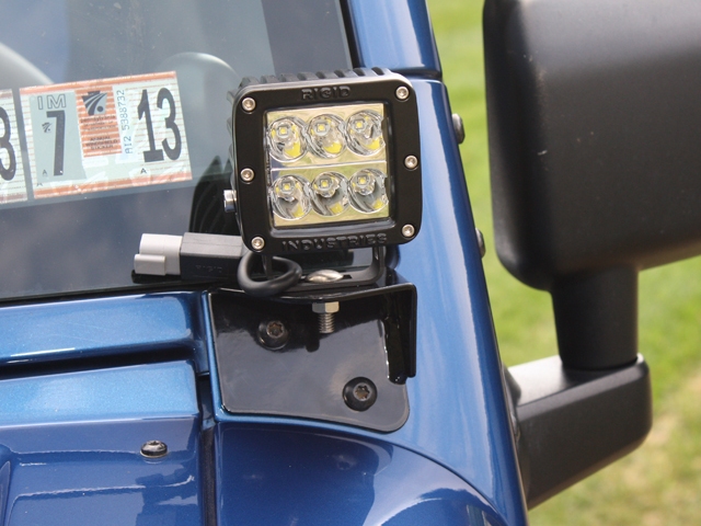 Spohn "Mountain Goat Series" Lower Front A-Pillar Windshield Hinge Auxiliary Light Mounts (2007-2014 JEEP Wrangler JK)