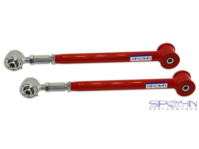 Spohn Lower Control Arms w/ Polyurethane Bushings & Del-Sphere Pivot Joints, Adjustable (2005-2012 Mustang) - Click Image to Close