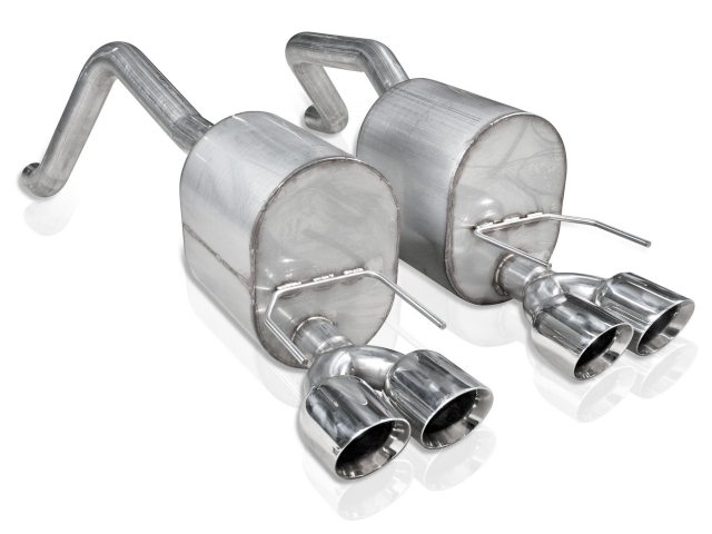 Stainless Works Turbo Chambered Exhaust w/ Dual Slash Cut Tips, Factory Connect, 2-1/2" (2009-2013 Corvette LS3) - Click Image to Close