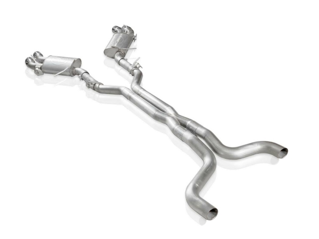 STAINLESS WORKS "REDLINE SERIES" Cat-Back Exhaust w/ AFM & Quad 4" Polished Slash-Cut Tips, PERFORMANCE CONNECT (2016-2023 Chevrolet Camaro SS) - Click Image to Close