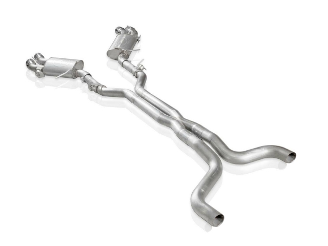 STAINLESS WORKS "REDLINE SERIES" Cat-Back Exhaust w/ AFM & Quad 4" Polished Slash-Cut Tips, PERFORMANCE CONNECT (2016-2023 Chevrolet Camaro SS)