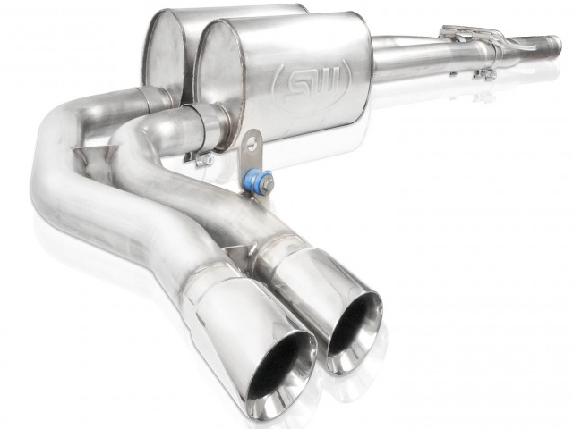 Stainless Works Dual Turbo Chambered Exhaust, Factory Connect, 3", Front Passenger Rear Tire (2007-2016 Silverado & Sierra 1500 5.3L) - Click Image to Close