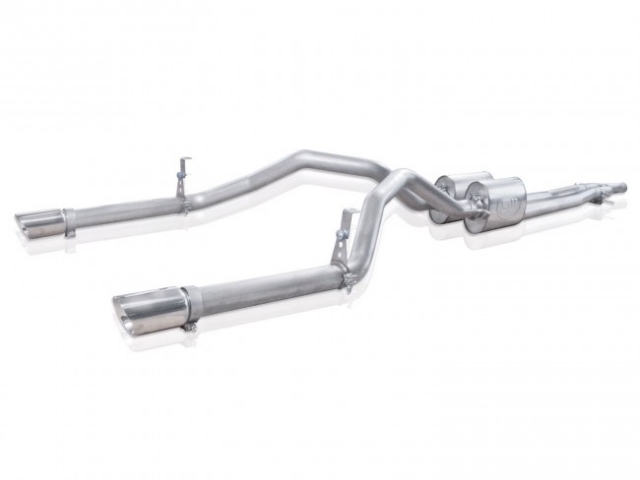 Stainless Works Dual Turbo Chambered Exhaust, Factory Connect, 3", Under Bumper Both Tires (2007-2016 Silverado & Sierra 1500 5.3L)