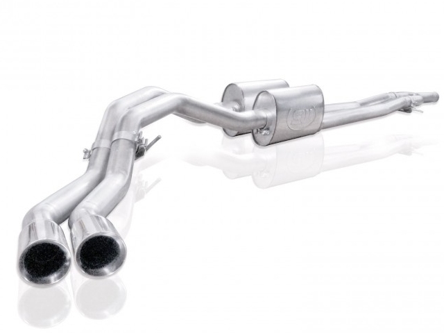 Stainless Works Dual Turbo Chambered Exhaust, Factory Connect, 3", Behind Passenger Rear Tire (2007-2016 Silverado & Sierra 1500 5.3L)