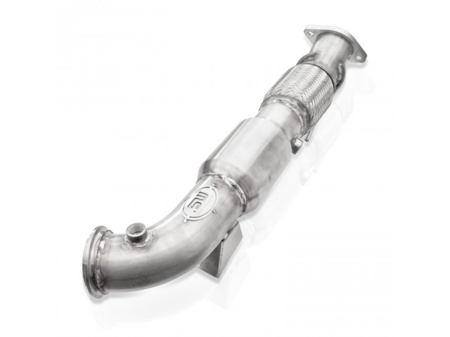 STAINLESS WORKS Downpipe w/ Catalytic Converter, Factory Connect, 3" (2013-2017 Focus ST) - Click Image to Close