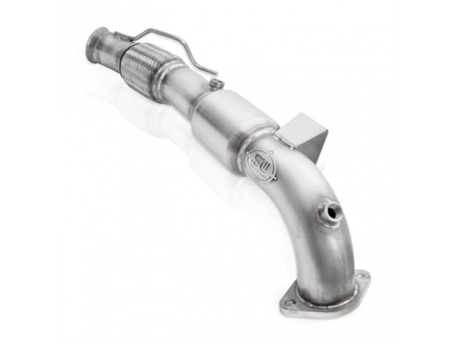 STAINLESS WORKS Downpipe w/ Catalytic Converter, Factory Connect, 3" (2016-2017 Focus RS) - Click Image to Close
