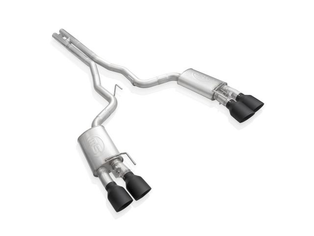STAINLESS WORKS "LEGEND SERIES" Cat-Back Exhaust & H-Pipe w/ Black-Out Tips, FACTORY CONNECT (2020 Mustang Shelby GT500) - Click Image to Close